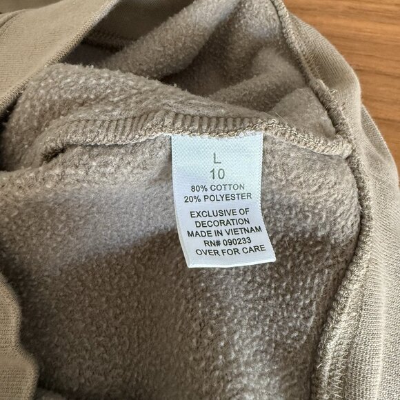 Fear of God Essentials Kids Size 10/L Pullover Crewneck Taupe - Picture 6 of 6